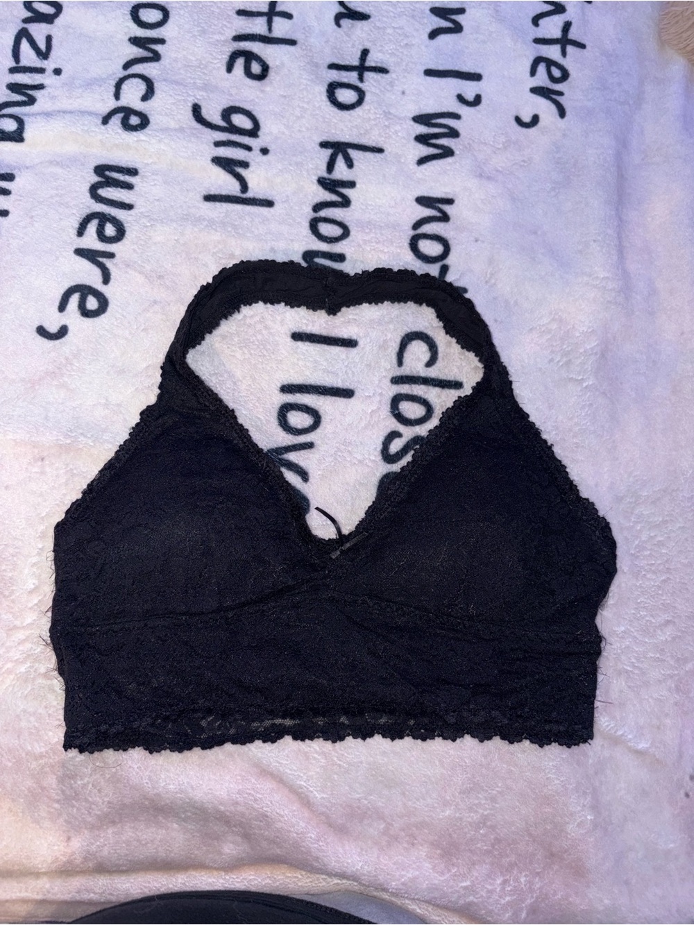 Lace halter bralette